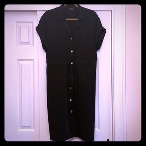 Black button-down dress